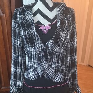 Stylish Black and White Women's Jacket